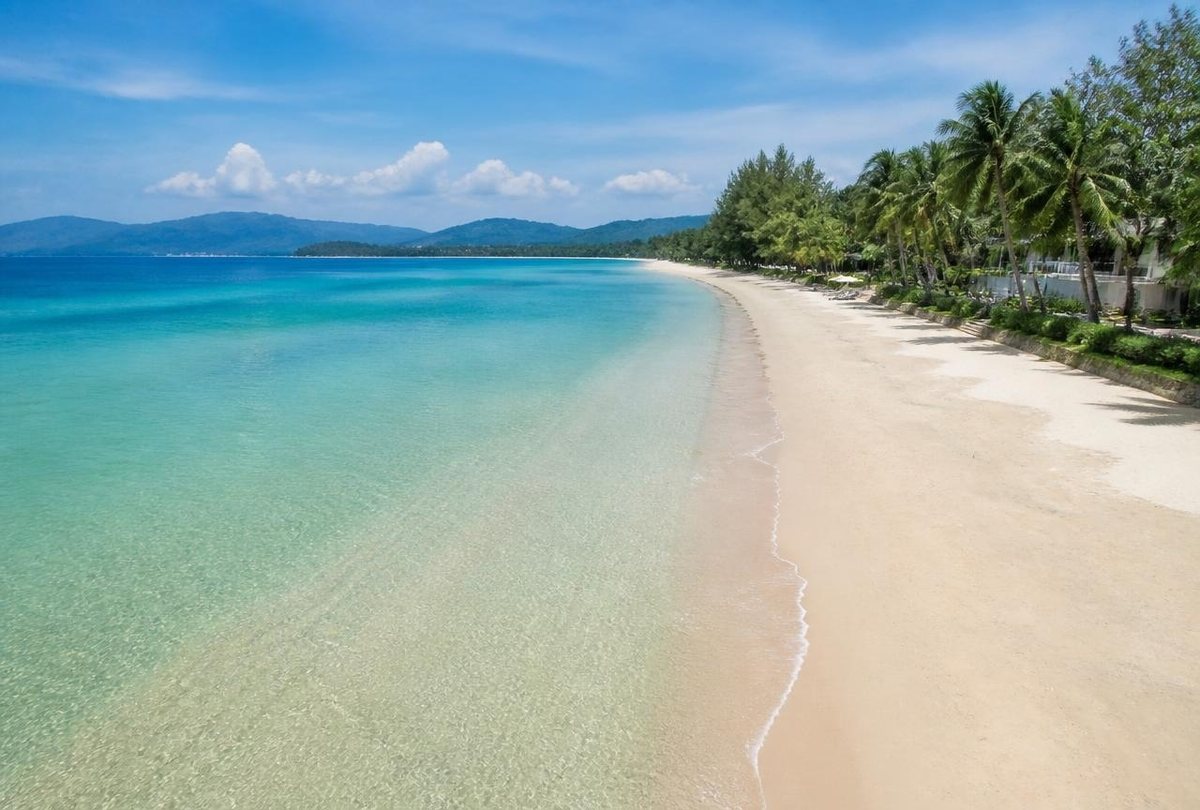 Sandy beach of Bang Tao on the Andaman Sea coast